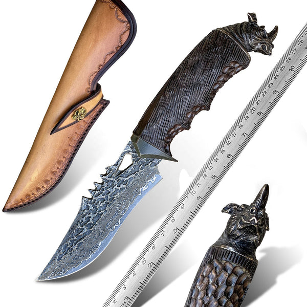 Bowie Hunting Knife, Rhino Hunting Knife