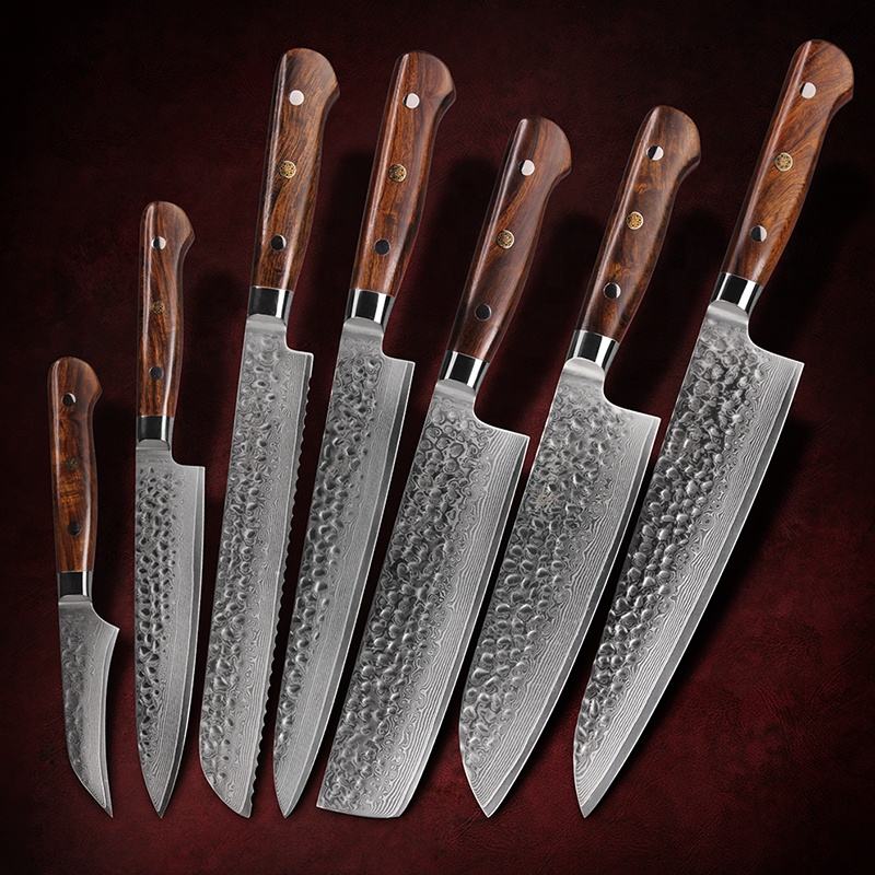 7 pcs 73 Layers Japanese Knife Set – That Kitchen Label