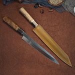 Load image into Gallery viewer, Figured Sycamore Japanese Knife
