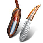 Load image into Gallery viewer, Feather Damascus Knife | Feather Blade Knife | That Kitchen Label
