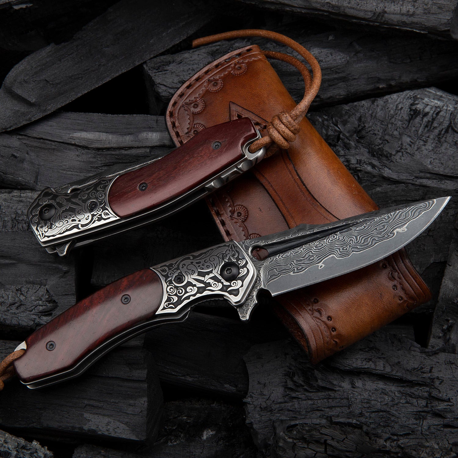 Foldable Camping Knife | Rosewood Folding Knife | That Kitchen Label