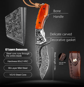 Bone Handle Sharp Knife | Tanto Blade Knife | That Kitchen Label