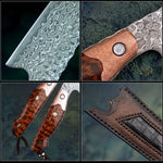 Load image into Gallery viewer, 7Picture showing the features of the unique best Japanese chef knife 
