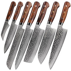 7 pcs 73 Layers Japanese Knife Set