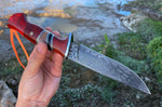 Load image into Gallery viewer, Damascus Bowie Knife | VG10 Bowie Knife | That Kitchen Label
