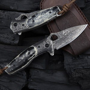 Damascus Steel Pocket Knife | Dark Phantom Knife | That Kitchen Label