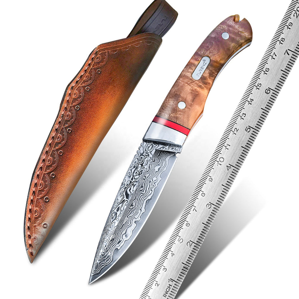 Stabilized Wood Hunting Knife | Wood Handle Knife | That Kitchen Label